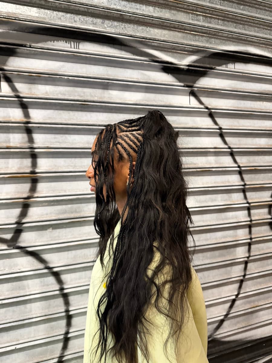 Cornrow-to-natural-curl blend
