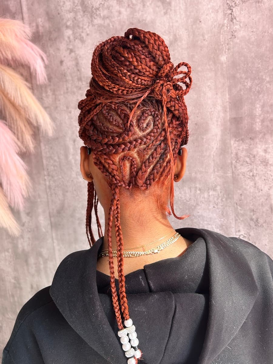 Braided bow updo