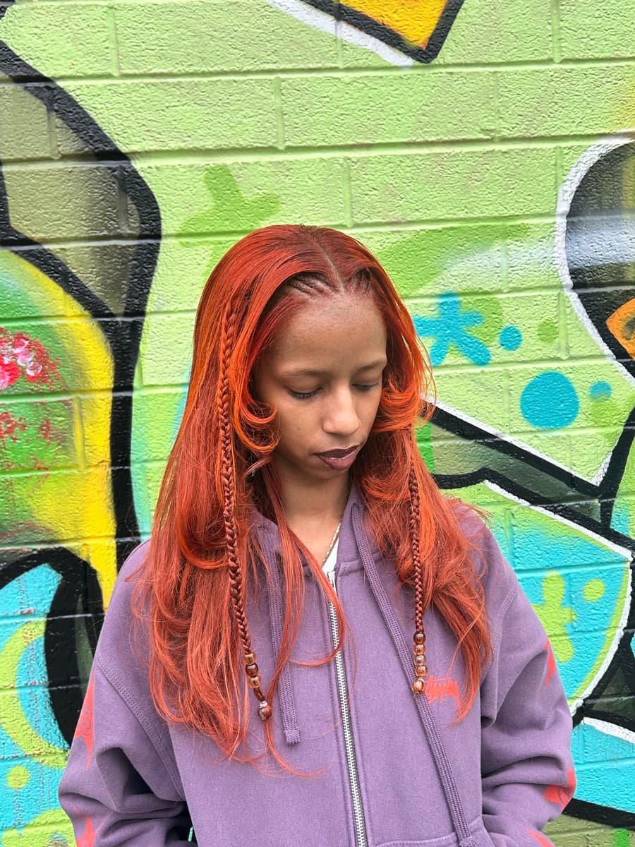 Vivid orange color melt