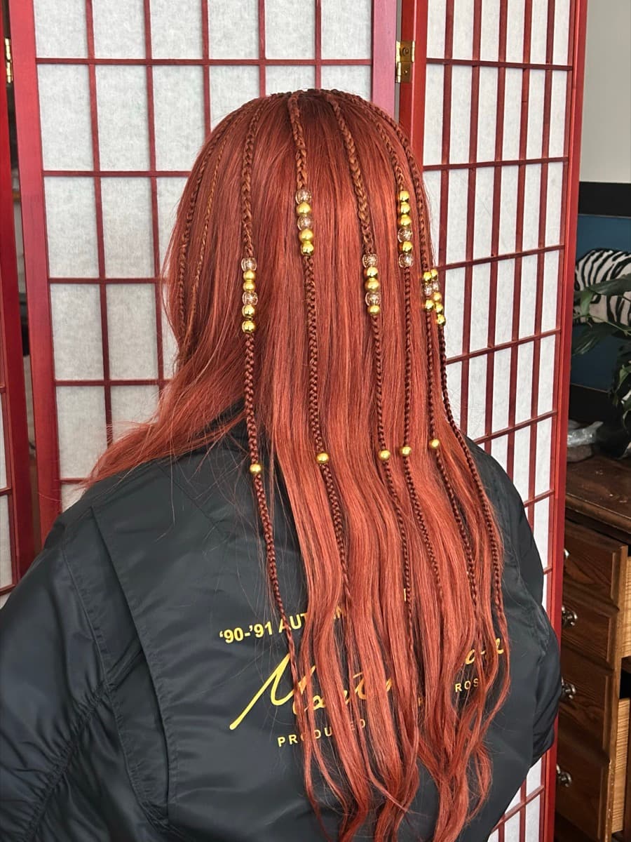Beaded braided extensions